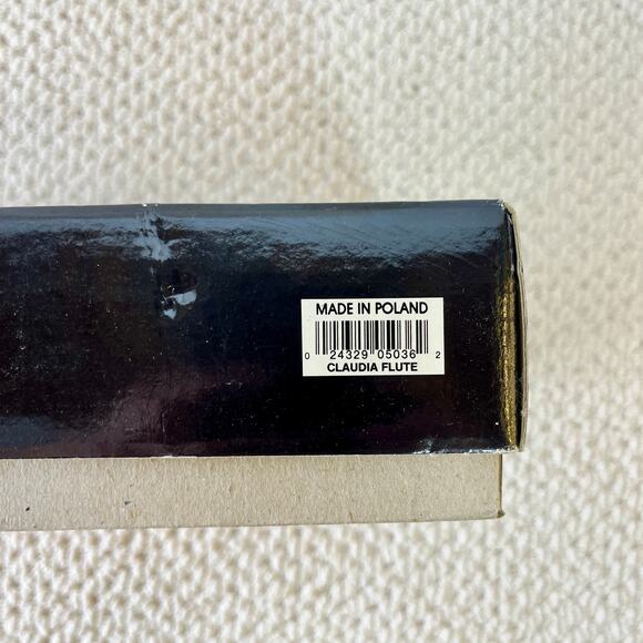 VTG Claudia Fine Crystal Champagne Flutes From Poland 6 Piece Set 180ml/6 oz - Picture 7 of 8